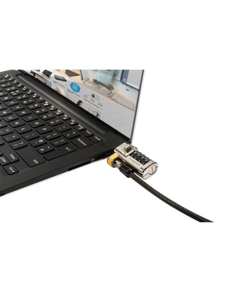 461-AAEU cable antirrobo Negro, Acero inoxidable 1,8 m