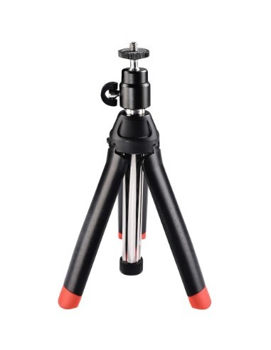 | Trípode 4 en 1 con Conexión 1/4", para go pro, móviles o cámaras, color negro