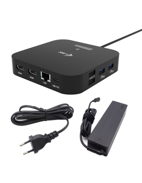 USB-C Dual HDMI Docking Station with Power Delivery 100 W + Universal Charger 100W