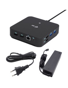 USB-C DP Dual HDMI Docking Station with Power Delivery 100 W + Universal Charger 100W