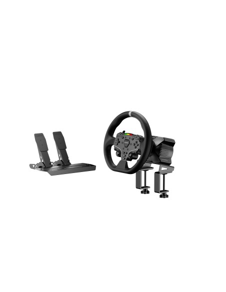 RS074 mando y volante Negro Bluetooth/USB Volante + Pedales Digital PC