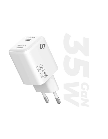 Cargador GaN 35W Doble USB-C