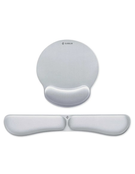 Pack Ergo Memoryflex  Conjunto de alfombrilla para ratón y reposamuñecas para teclado Plata Pack Ergo Memoryflex  Conjunto de alfombrilla para ratón y reposamuñecas para teclado Plata