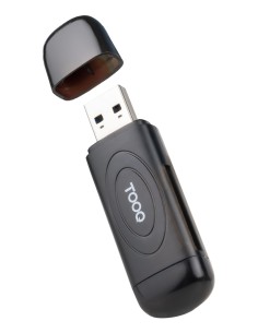 Lector de Tarjetas USB 3.0, 2 en 1, SD/TF, Negro