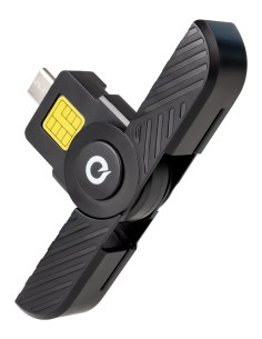 Lector Tarjetas Inteligentes, DNI Electrónico, USB-C, Negro