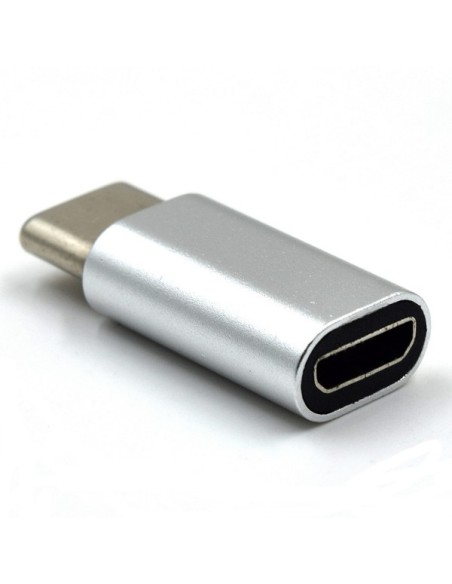 EW9645 cambiador de género para cable USB C Micro USB B Plata