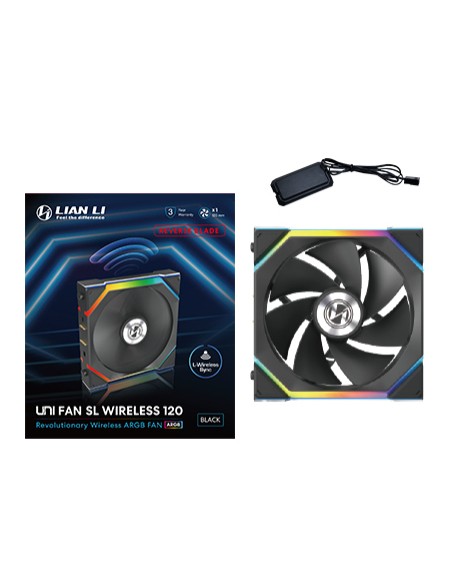 UNI FAN SL Wireless 120 Reverse Blade Carcasa del ordenador Ventilador 12 cm Negro 1 pieza(s)