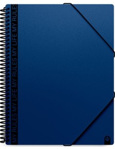 Carpeta espiral a4 40 fundas archivex my rules azul oscuro
