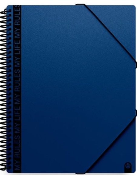 Carpeta espiral a4 40 fundas archivex my rules azul oscuro