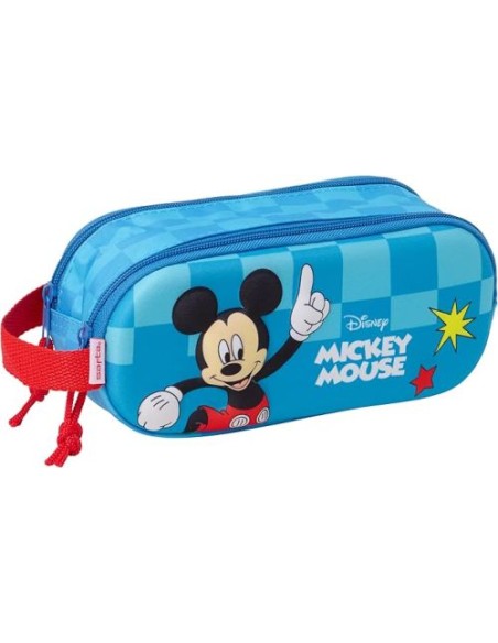 PORTATODO DOBLE 3D MICKEY MOUSE 3D 21x8x6cm