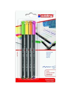 EDDING BLISTER C/4 ROT.1200 NEÓN