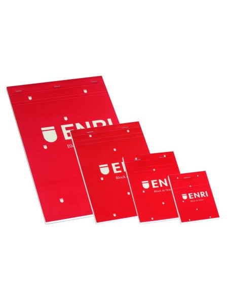 Bloc Grapado Tapa Blanda A5 80 Hojas Liso Rojo - Pack 5 Unidades - 100102716