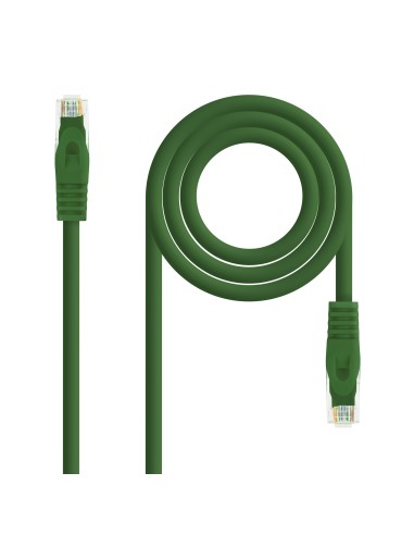 Cable de red latiguillo RJ45 LSZH Cat.6A UTP AWG24, Verde, 0.5m