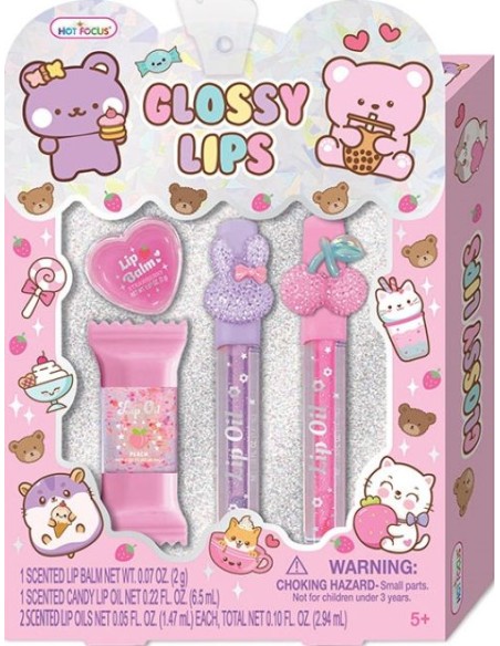 SET DE LAPIZ LABIAL LABIOS BRILLANTES CRITTER