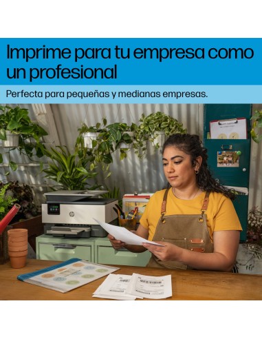 OfficeJet Pro Impresora multifunción HP 9120e, Color, Impresora para Pequeñas y medianas empresas, Imprima, copie, escanee y en