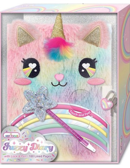 DIARIO ENCANTADOR DE PELUCHE RAINBOW HOT FOCUS