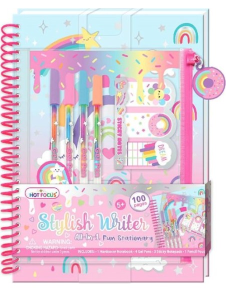 SET DE ESCRITURA MODERNA RAINBOW HOT FOCUS