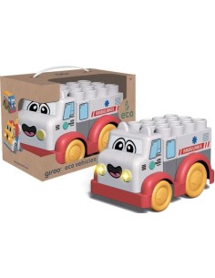 VEHICULO ECOLOGICO CON BLOQUES DE CONSTRUCCION LUZ Y SONIDO