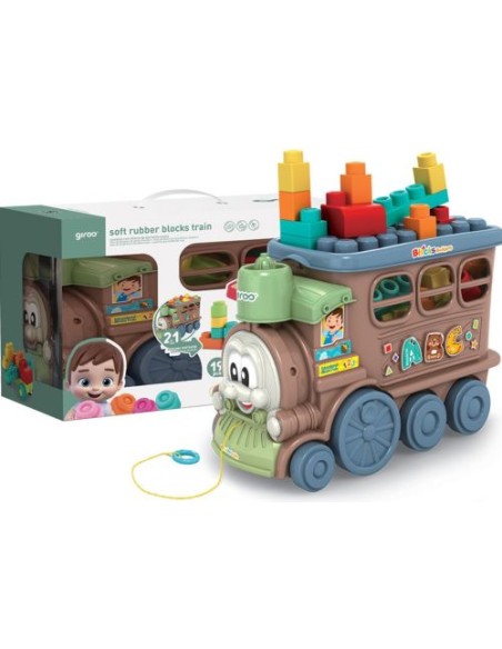 TREN DE ARRASTRE ABC MULTIACTIVIDAD 2 EN 1 19 PIEZAS GIROS