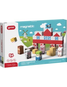 JUEGO MAGNETICO LA GRANJA 54 CUBOS GIROS