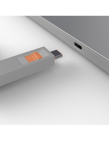 40428 bloqueador de puerto Llave de bloqueador de puerto USB Tipo C Gris, Naranja 4 pieza(s)