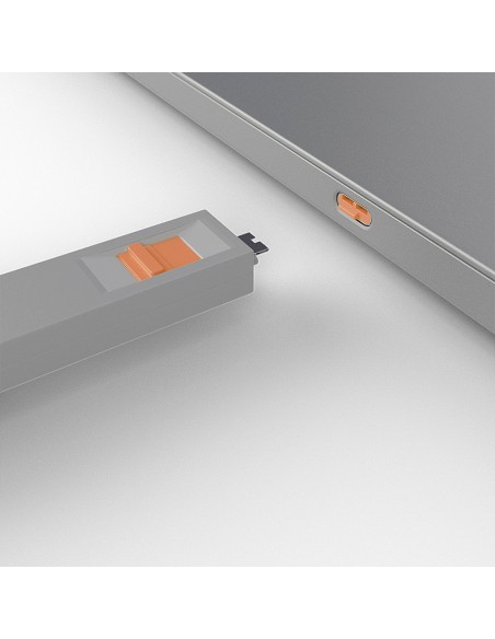 40428 bloqueador de puerto Llave de bloqueador de puerto USB Tipo C Gris, Naranja 4 pieza(s)