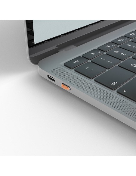 40428 bloqueador de puerto Llave de bloqueador de puerto USB Tipo C Gris, Naranja 4 pieza(s)