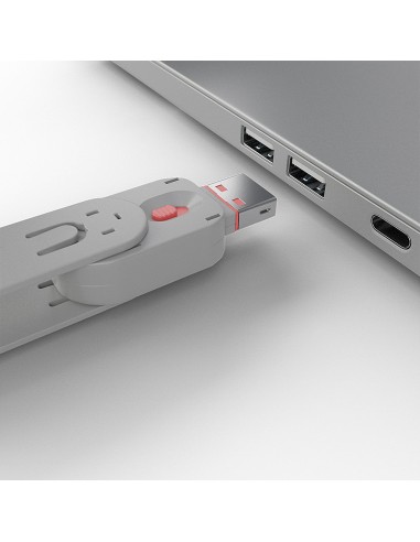 40450 bloqueador de puerto Bloqueador de puerto + clave USB tipo A Rosa Acrilonitrilo butadieno estireno (ABS) 5 pieza(s)