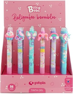 Exp 36 boligrafo borrable 07mm con grip surtido cut