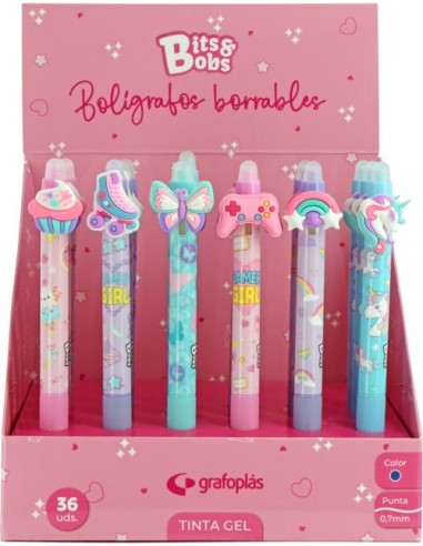 Exp 36 boligrafo borrable 07mm con grip surtido cut