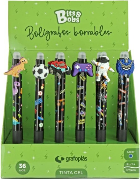 Exp 36 boligrafo borrable 07mm con grip surtido cool