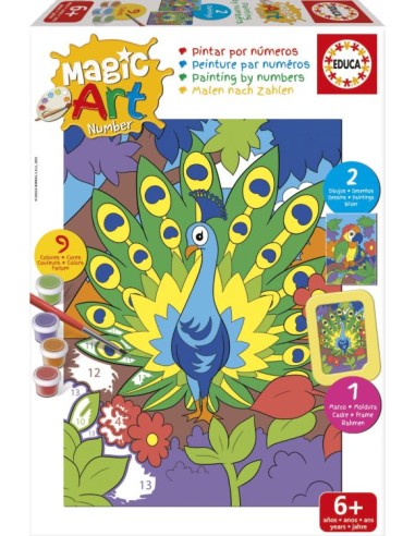 MAGIC ART NUMBER ART 6 PAVO REAL Y LORO