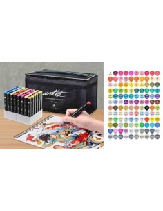 Estuche 120 rotuladores professional markers doble punta