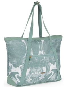 Bolso shopper grande serie lava verde 52x36x3cm milan