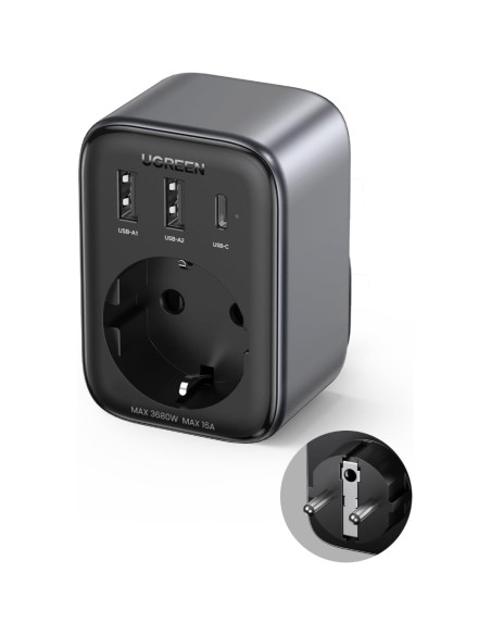 90613 cargador de dispositivo móvil Universal Negro Corriente alterna Interior