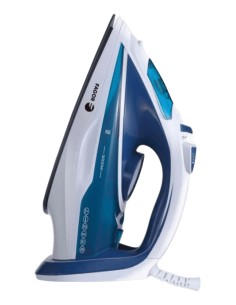 Comforta Plancha vapor-seco Suela de cerámica 3000 W Azul, Blanco