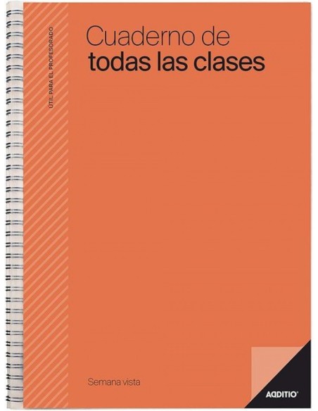Cuaderno espiral de todas las clases semana vista 225x31 cm evluacion y programacion semanal