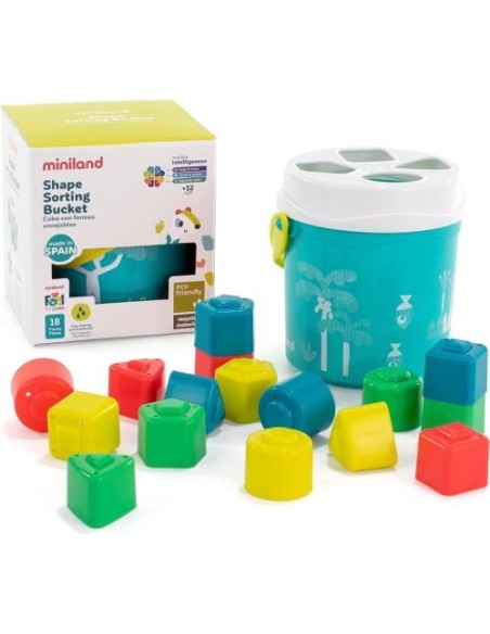 CUBOS Y FORMAS ENCAJABLES TURQUESA