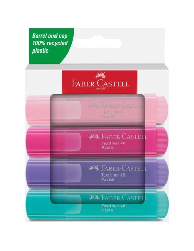 Textliner 46 Pastell marcador 4 pieza(s) Rosa claro, Rosa, Púrpura, Turquesa