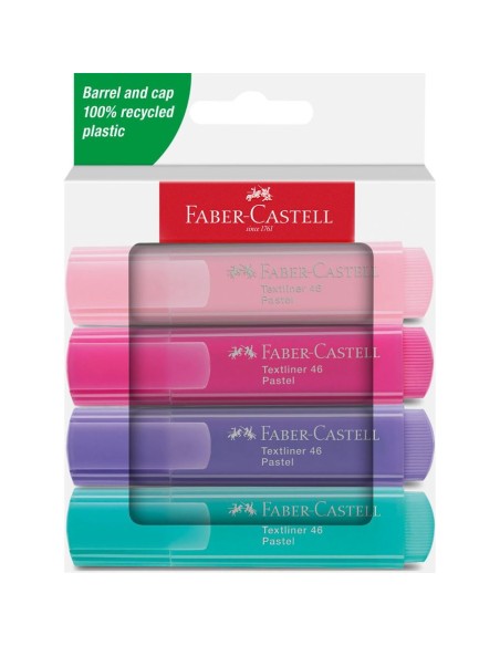 Textliner 46 Pastell marcador 4 pieza(s) Rosa claro, Rosa, Púrpura, Turquesa