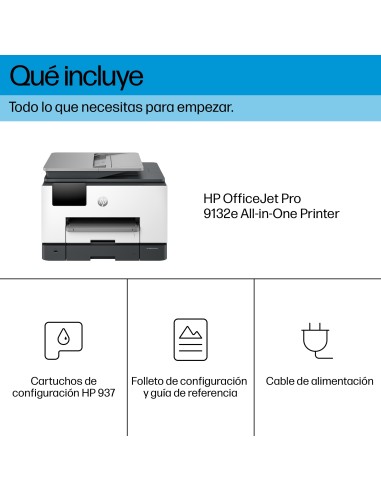 OfficeJet Pro Impresora multifunción HP 9132e, Color, Impresora para Pequeñas y medianas empresas, Imprima, copie, escanee y en