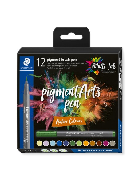 Pigment Arts Brush Pen Nature Colors rotulador Multicolor 12 pieza(s)