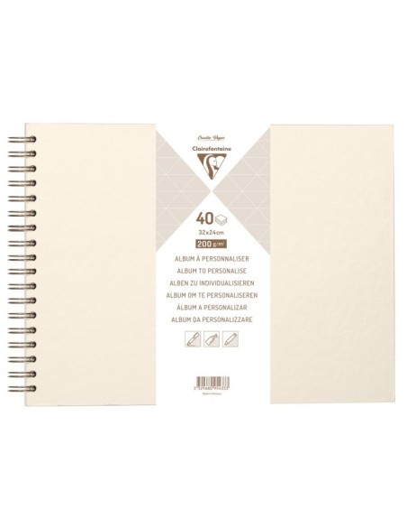 95433C álbum de foto y protector Marfil 40 hojas Encuadernación espiral