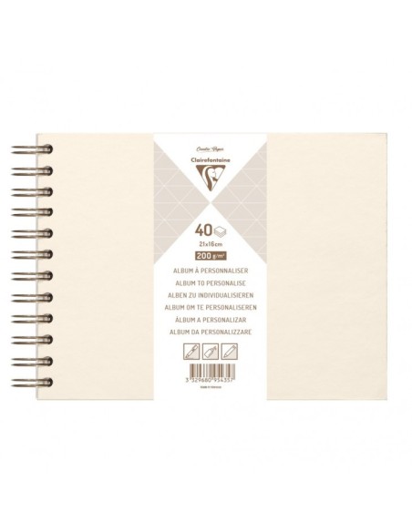 95435C álbum de foto y protector Marfil 40 hojas Encuadernación espiral