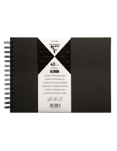 95437C álbum de foto y protector Negro 40 hojas Encuadernación espiral