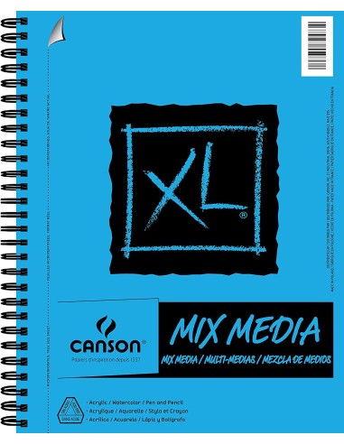 XL Mix Media Bloc de hojas de papel para bellas artes 30 hojas