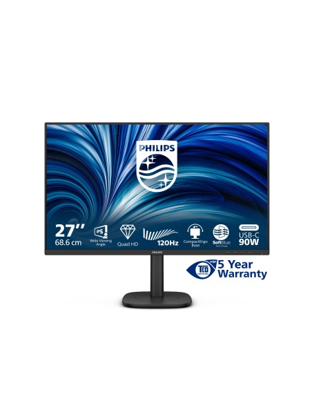 3000 series 27B2U3601/00 pantalla para PC 68,6 cm (27") 2560 x 1440 Pixeles Quad HD LCD Negro