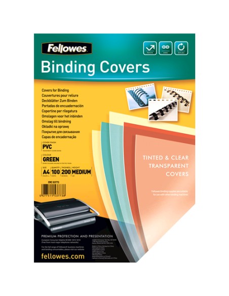 5377301 cubierta A4 De plástico Verde 100 pieza(s)