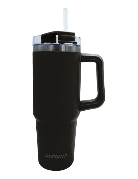 TRAVELMUG900BK taza de viaje 900 ml Negro Acero inoxidable