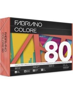 PAQUETE A4 500H 80G FABRIANO COLORE NARANJA
